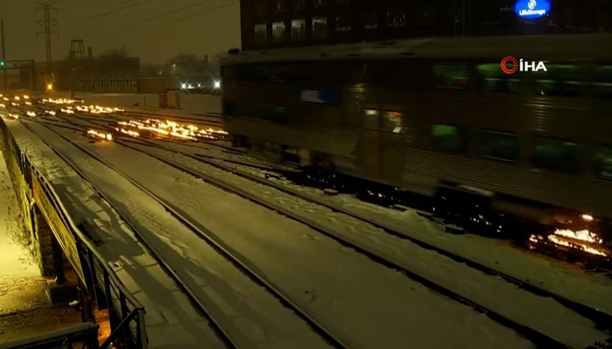 Chicagoda tren rayları ateşe verildi