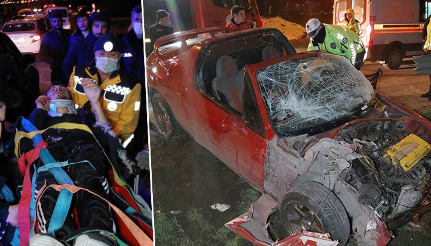 Ölümden döndü Araçta sıkışan sağlık memurunu itfaiye kurtardı