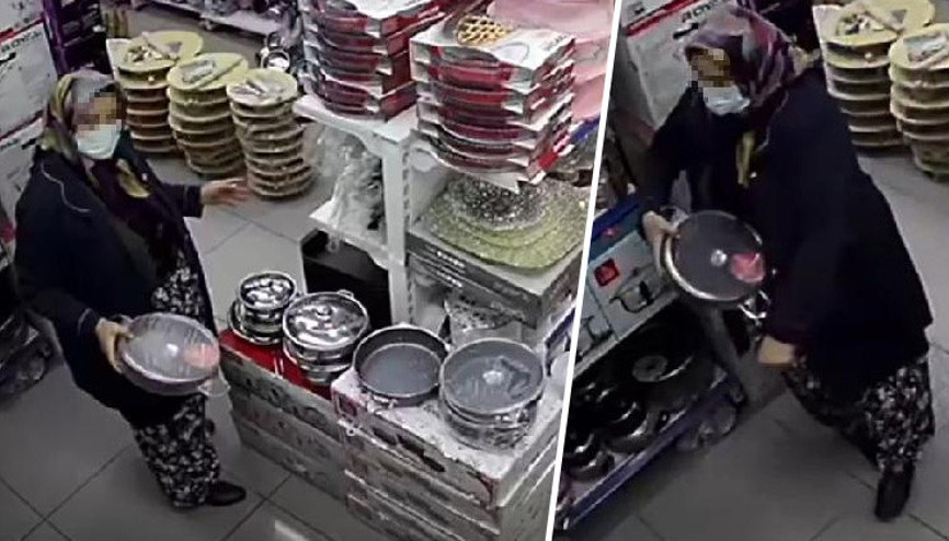 Tencereyi şalvarına gizleyerek çaldı Şikayetçi olmadılar