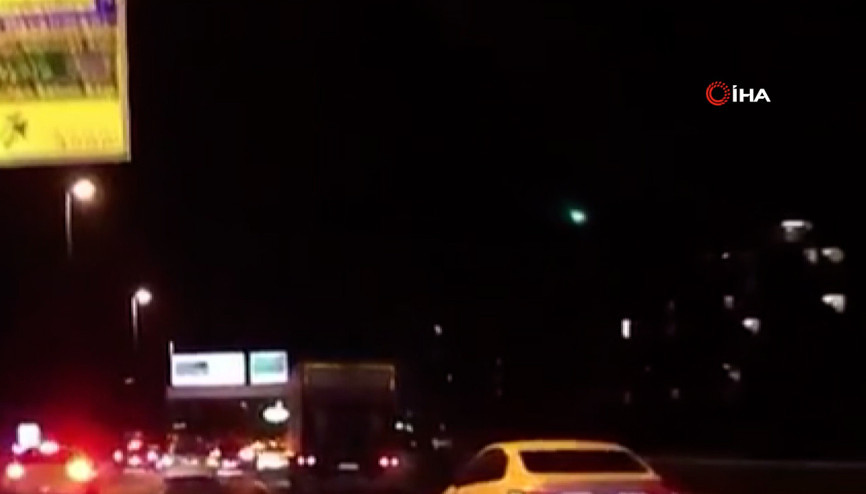 İstanbul semalarında görülen göktaşı böyle kaydedildi