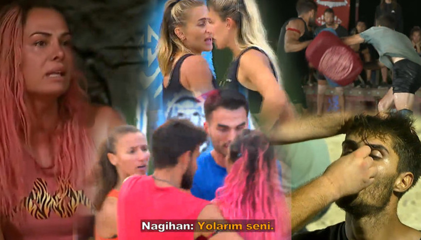Survivor All Starda tansiyon yükseldi... Sema ve Nagihan kontrolden çıktı Mert ile Barışa sert darbe..