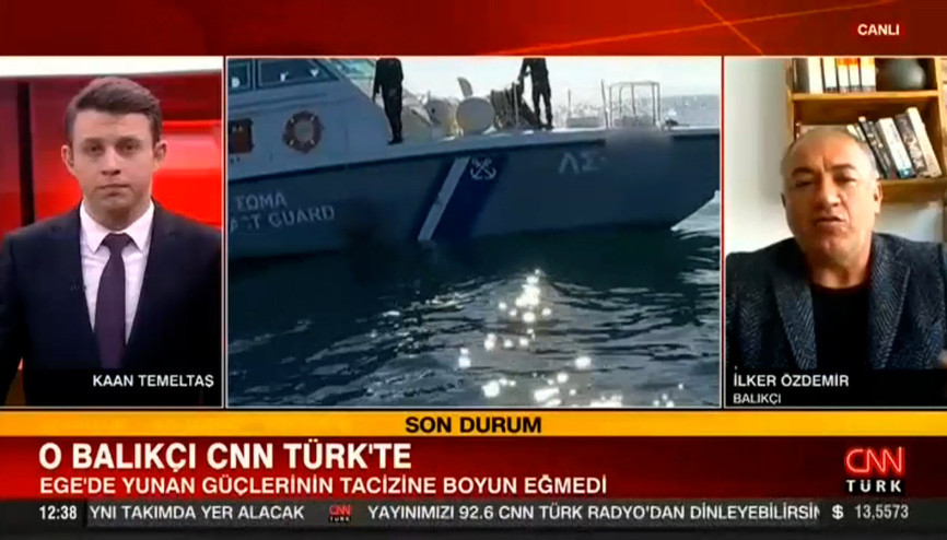 Egede Yunan tacizini püskürten balıkçı