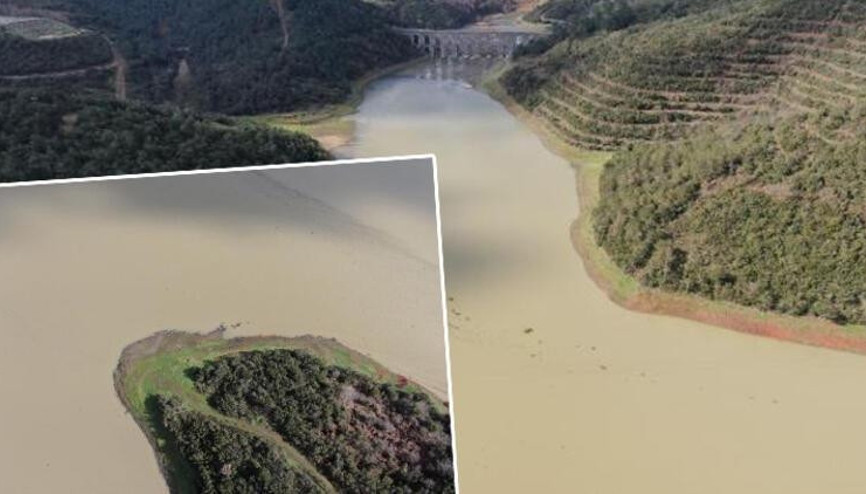 Alibeyköy Barajında suyun rengi değişti Alibeyköy Barajında suyun rengi değişti