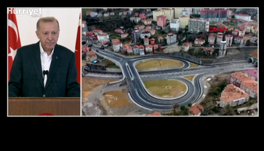 Cumhurbaşkanı Erdoğan açtı 30 dakikalık yol 5 dakikaya indi