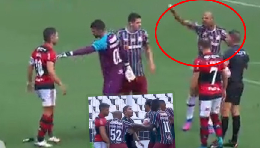 Flamengo - Fluminense maçında Felipe Melo ile Diego Ribas kavga etti