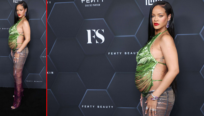 Böyle olur Rihannanın hamile kıyafeti Böyle olur Rihannanın hamile kıyafeti