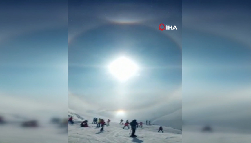 Erzurum’da muhteşem doğa olayı görenleri mest etti