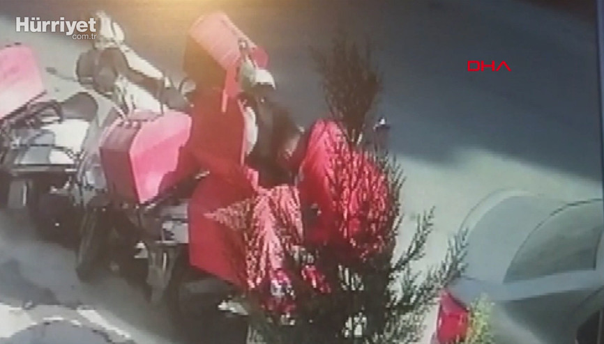 Esenyurtta hırsız motokurye bu kez kebapçının motosikletini çaldı