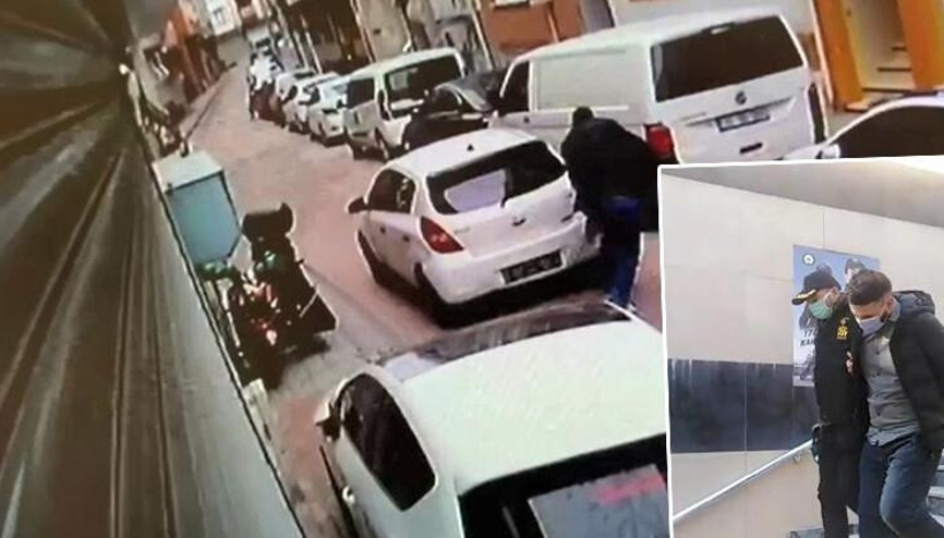 Otomobil farlarını saniyeler içinde böyle çaldılar