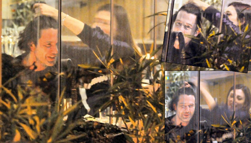 Keremcem arkadaşı ile yemekte... Gönüllü kuaför