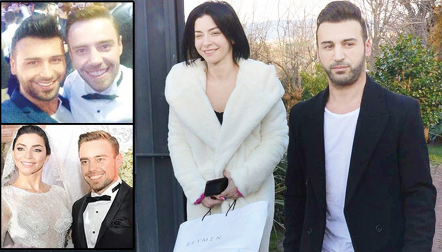 Eski eşinin eski dostu... Emre Kaya, Murat Dalkılıç ve Merve Boluğurun düğününe katılmış...