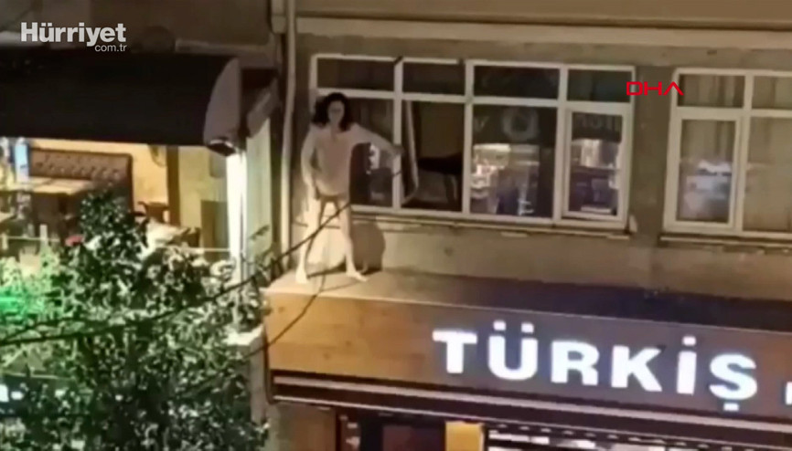 Fatihte eşyalarını evden sokağa fırlattı