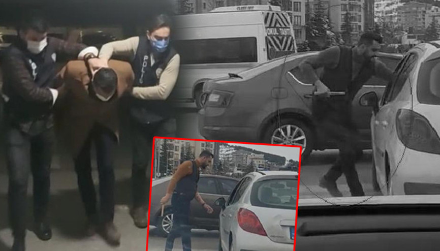 Magandaya ters kelepçe Trafikte dehşet saçtı