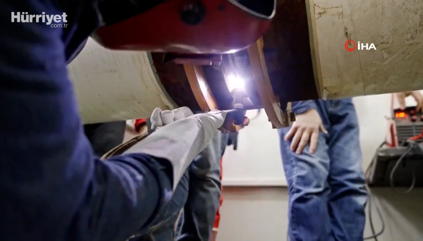 Karadeniz doğalgazını karaya getirecek ünitenin ilk kaynağı yapıldı