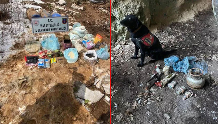 Amanoslarda PKKnın mühimmat depoları bulundu