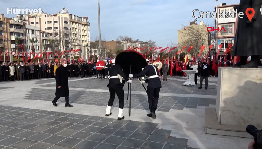 18 Mart Deniz Zaferi’nin 107 yılı törenleri çelenk sunumu ile başladı