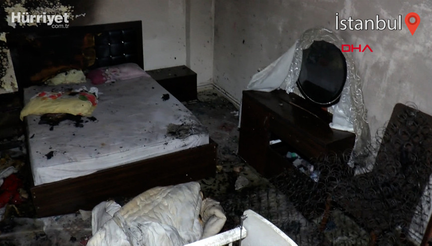 Daha önce ailesine şiddet uygulayan adam evini ateşe verdi