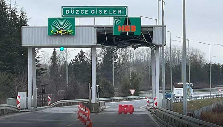 TEM Otoyolu Düzce gişeleri tamire alındı