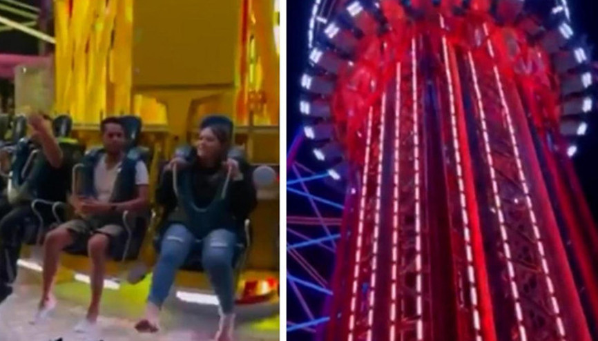 Lunaparkta büyük facia Metrelerce yükseklikten yere çakıldı... Lunaparkta büyük facia Metrelerce yükseklikten yere çakıldı...