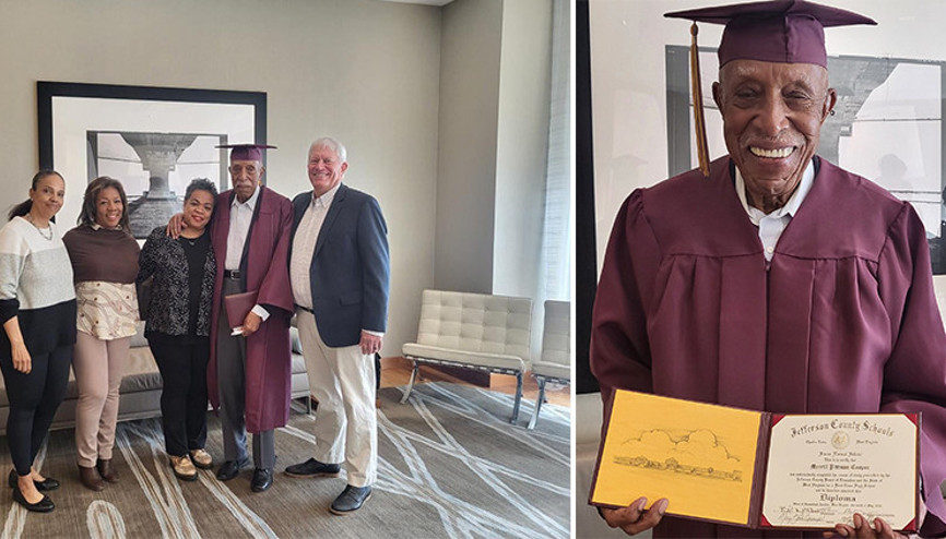 ABDli adam 101 yaşında lise diploması aldı