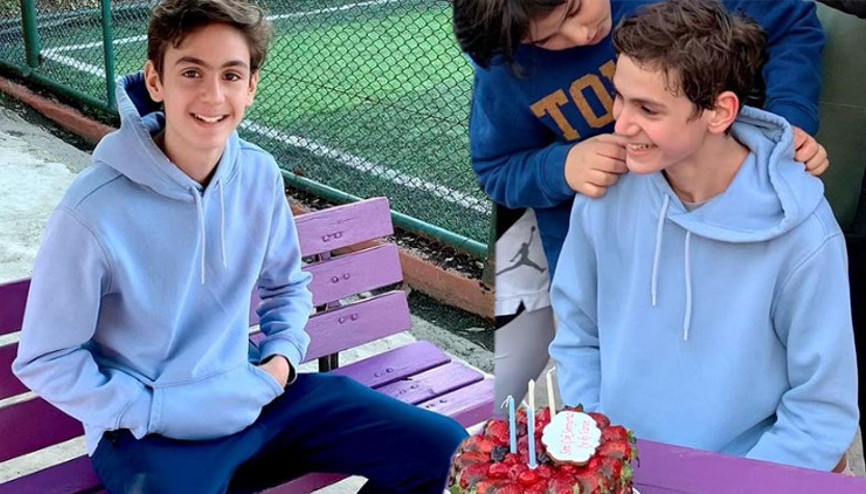 Yeni yaşa mütevazi kutlama... Babasının kopyası oldu