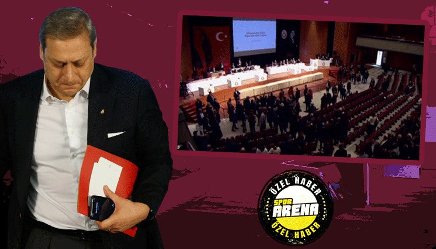 GS TV yayını kesmişti, görüntülere Spor Arena ulaştı Galatasaray Olağan Genel Kurul Toplantısında gergin anlar...