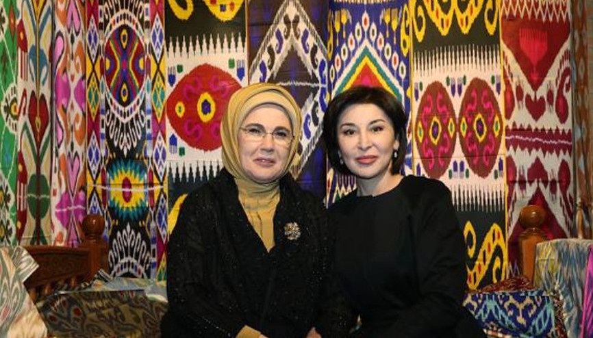 Emine Erdoğan, Taşkent’te el işi sanatları müzesini ziyaret etti