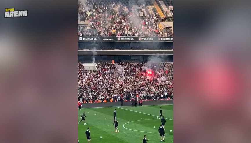 Vodafone Parkta antrenmana taraftar desteği