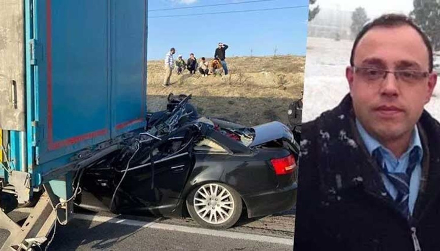 Otomobille TIR’ın altına giren makam şoförü öldü