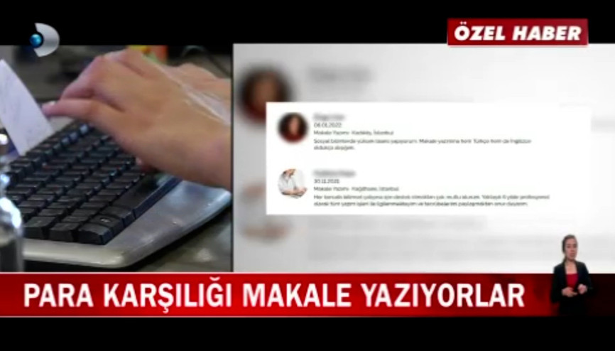 Para karşılığı makale yazıyorlar: Ödev öğretmenden yazması bizden