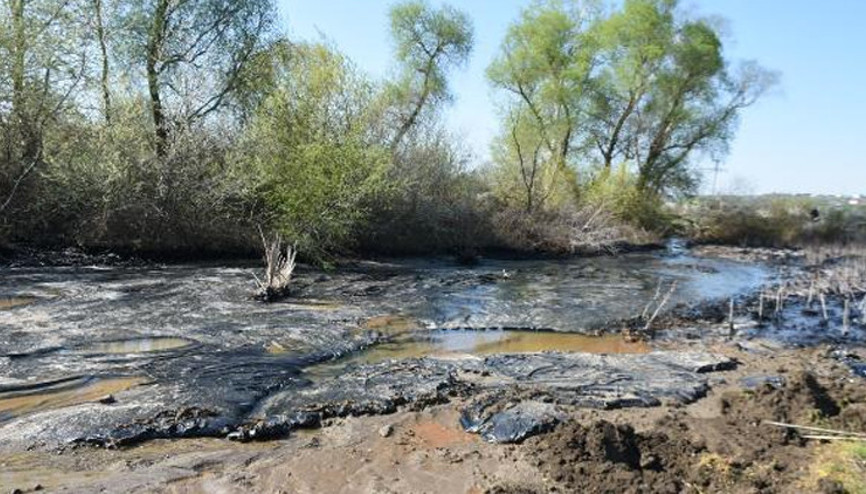 Edirnede zift kaplı tarlalarda temizlik