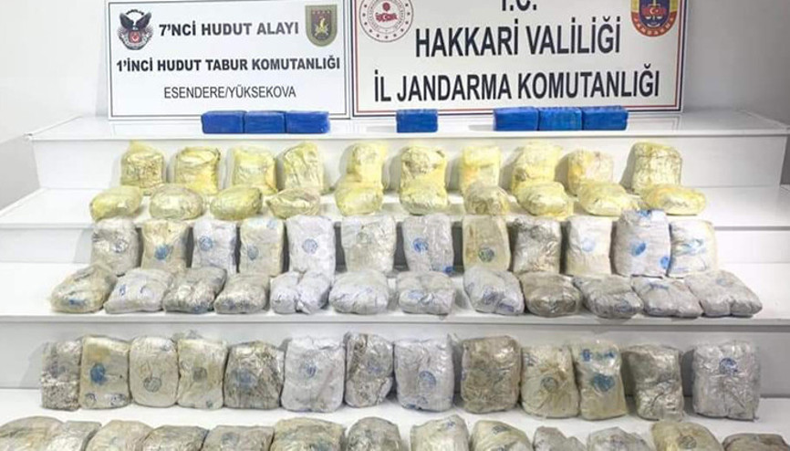 Hakkaride 127 kilogram eroin ele geçirildi