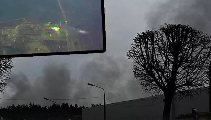 Kievdeki askeri tesis füzeyle vuruldu
