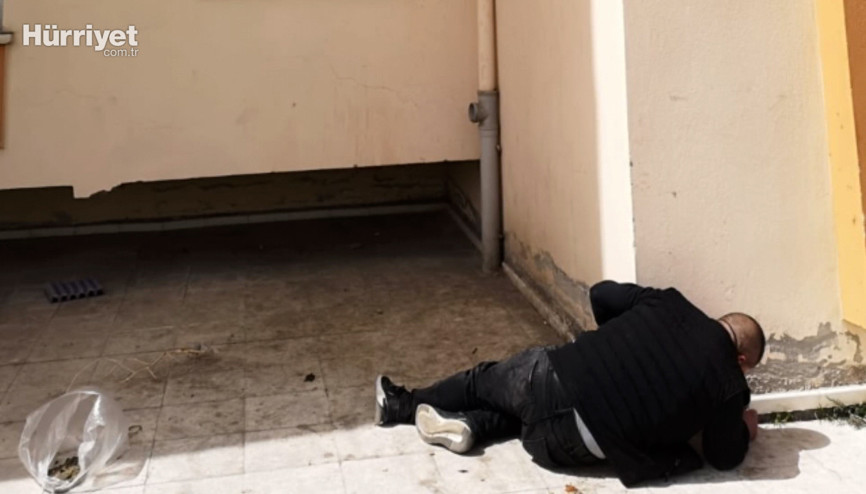 Yakalanacağını anladı, birinci kattan aşağı atladı