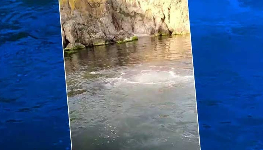 Heybeliadada derin deniz deşarj hattı patladı