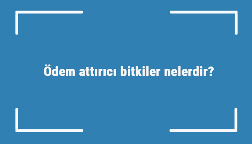 Ödem attırıcı bitkiler nelerdir Zayıflatan ve ödem attıran bitkiler ve özellikleri
