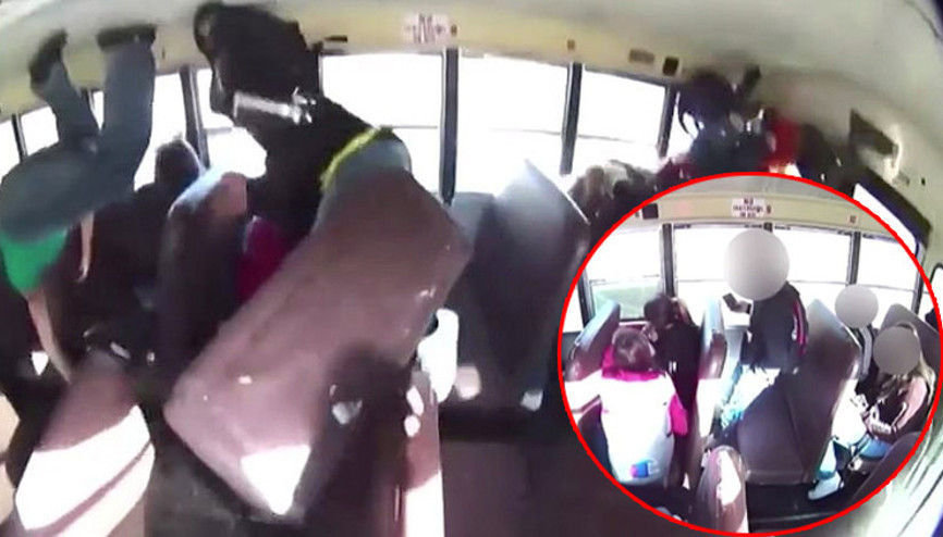 Dehşet anı kamerada Bir otobüs dolusu çocuk kâbusu yaşadı