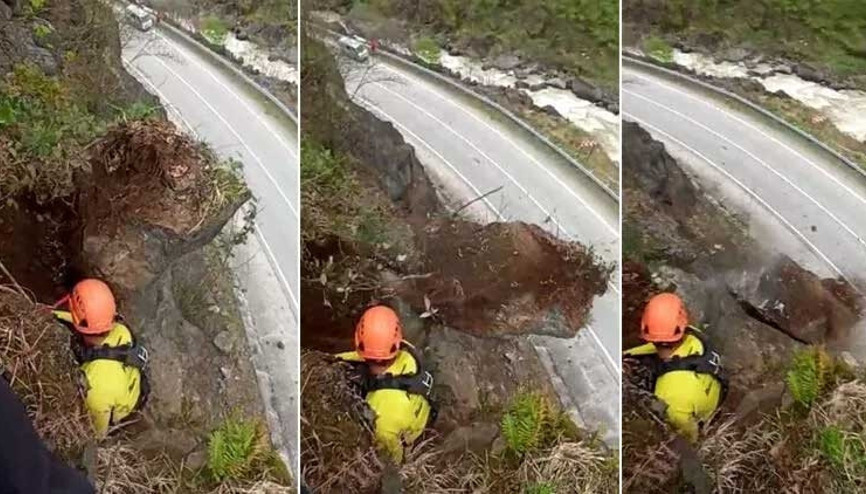 Karadenizde dağcılar, ölüm yamacında riskli kaya avında
