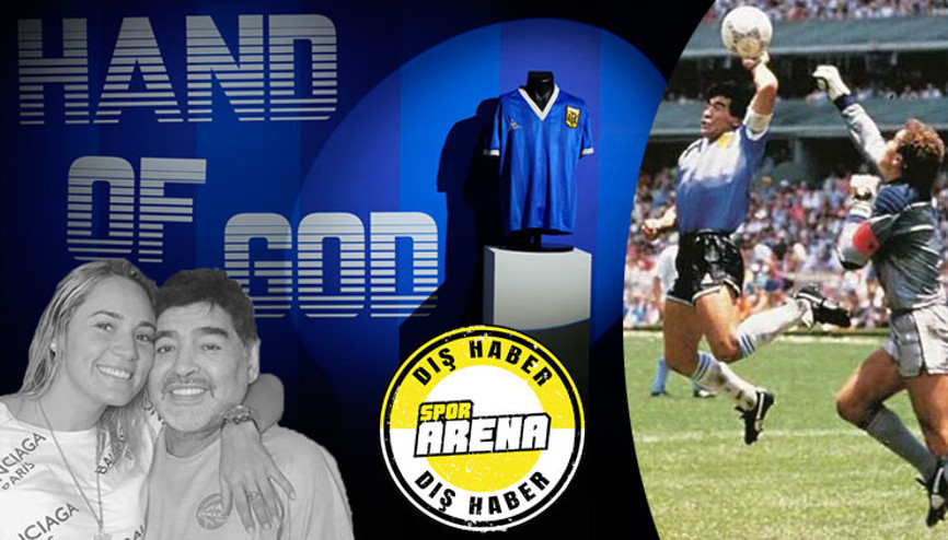 Maradonanın ikonik Tanrının Eli golünü atarken giydiği forma rekor bedelle satıldı Büyük tartışma: Forma gerçek değil mi