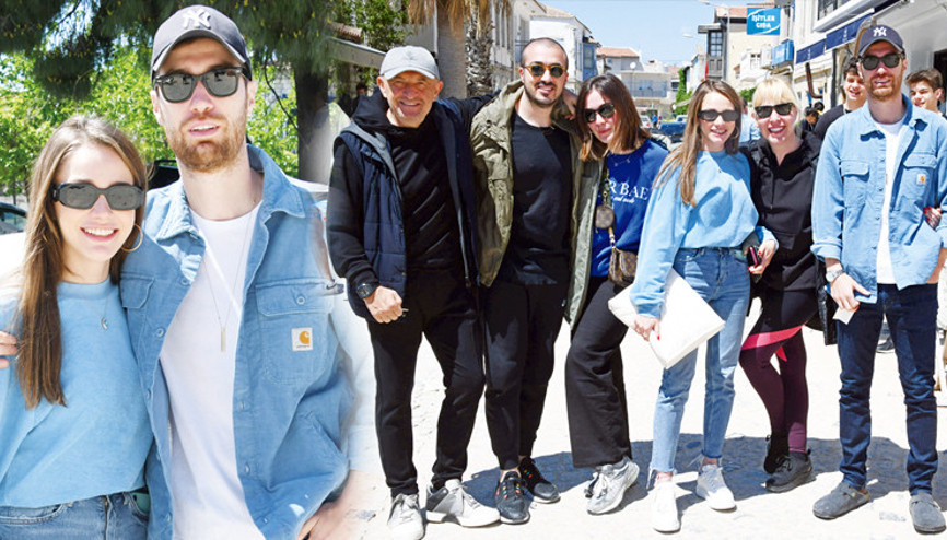 Miray Daner aileye girdi... Alaçatı buluşması