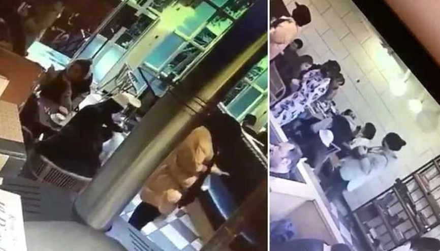 Şişlide ayakkabı bağlama bahanesiyle hırsızlık anı kamerada