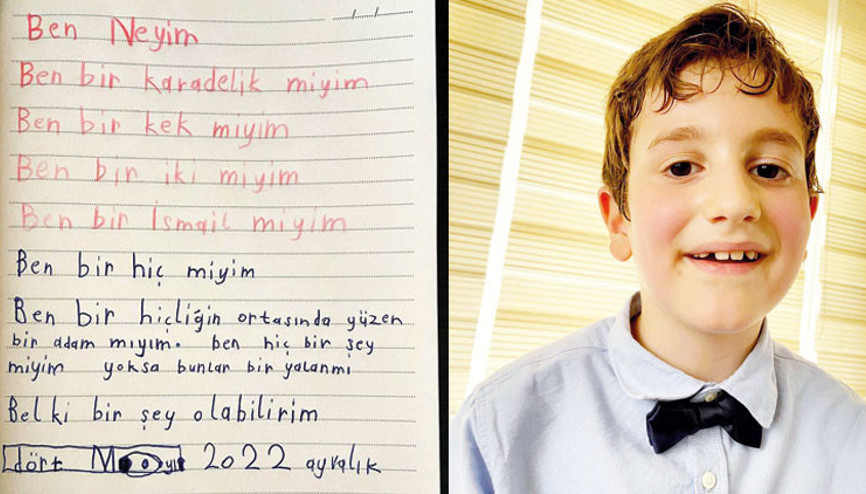 Ben bir karadelik miyim, kek miyim, İsmail miyim Sen bir şairsin