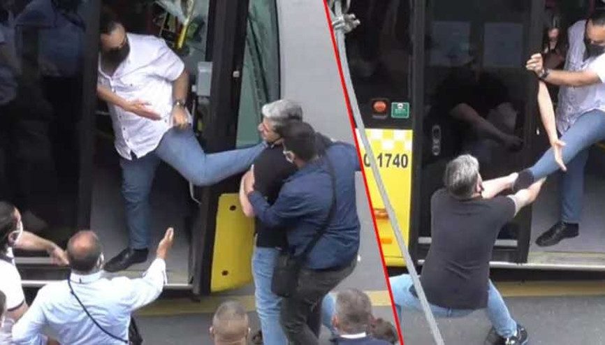 İETT şoförü ile yolcu birbirine girdi