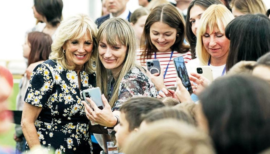 Jill Biden, Ukraynalı mülteciler için geldi
