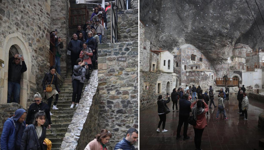 Sümelada gün yüzüne çıkan saklı mekanlara akın