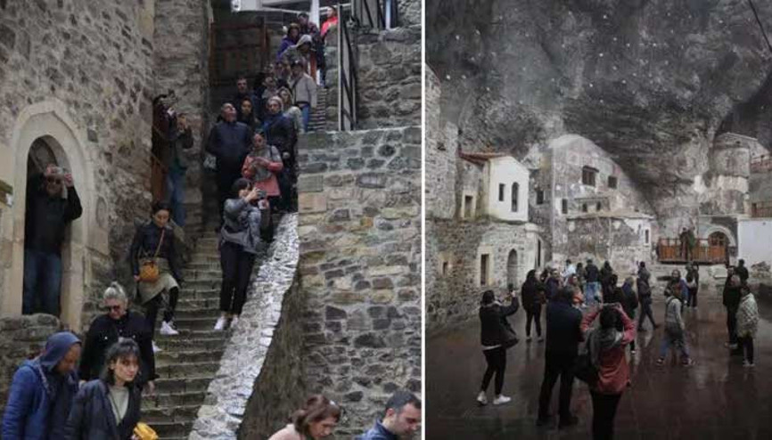 Sümela Manastırı’nda gün yüzüne çıkan saklı mekanlara akın