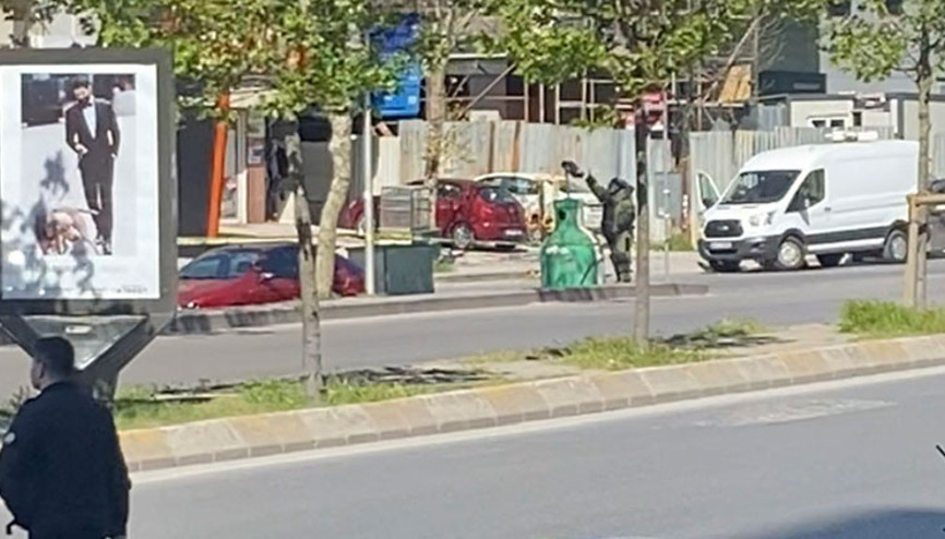 AK Parti Ataşehir İlçe Başkanlığı önündeki şüpheli çanta imha edildi
