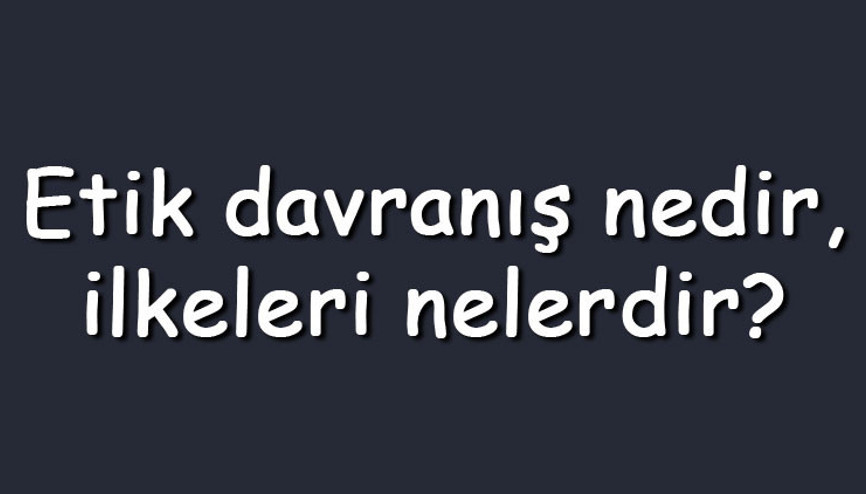 Etik davranış nedir, ilkeleri nelerdir Etik davranış nasıl olur