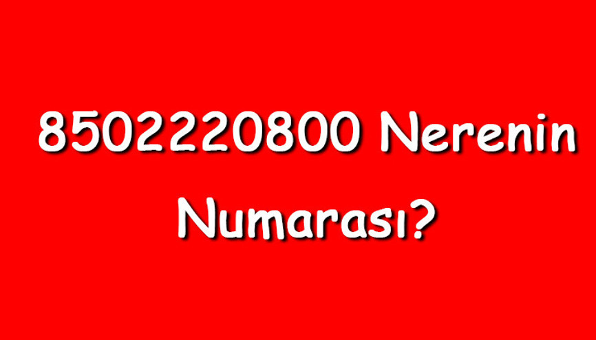 8502220800 nerenin numarası 850 222 08 00 telefon numarası hangi firmaya ait