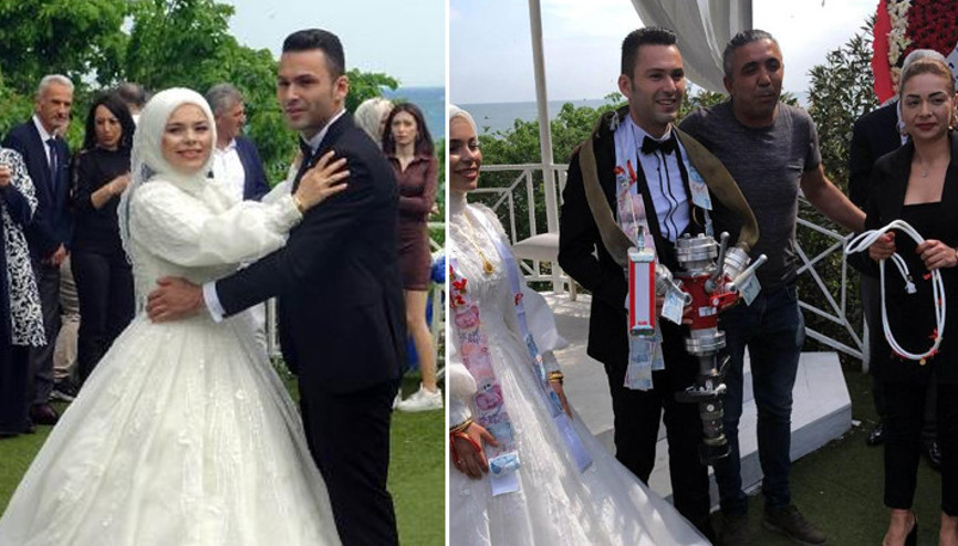 Avcılar’da itfaiyeci damada arkadaşlarından ilginç hediye Avcılar’da itfaiyeci damada arkadaşlarından ilginç hediye